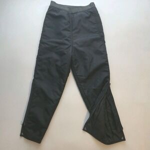 Vintage Arctic Wear Black Insulated Snow Pants Medium USA Made Zip Ankle Ski Wom